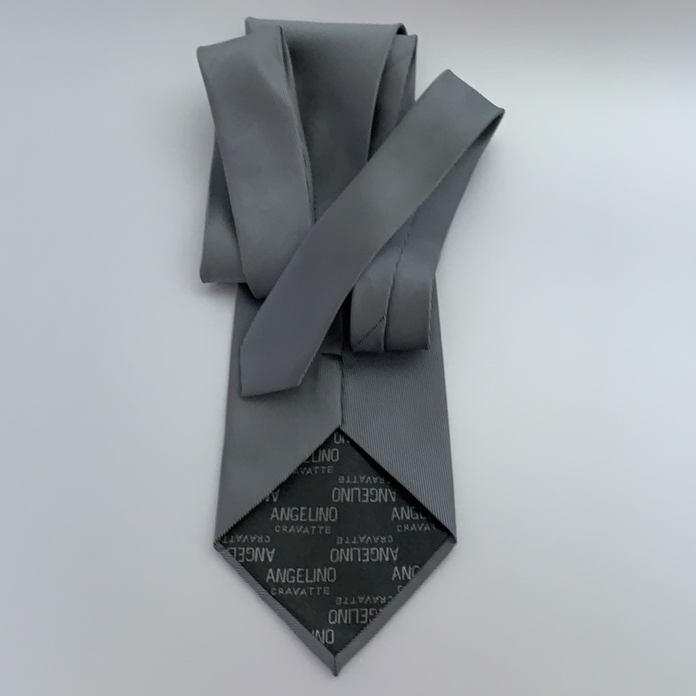 BOSS Hugo Boss fine line grey neck tie - Picture 7 of 8